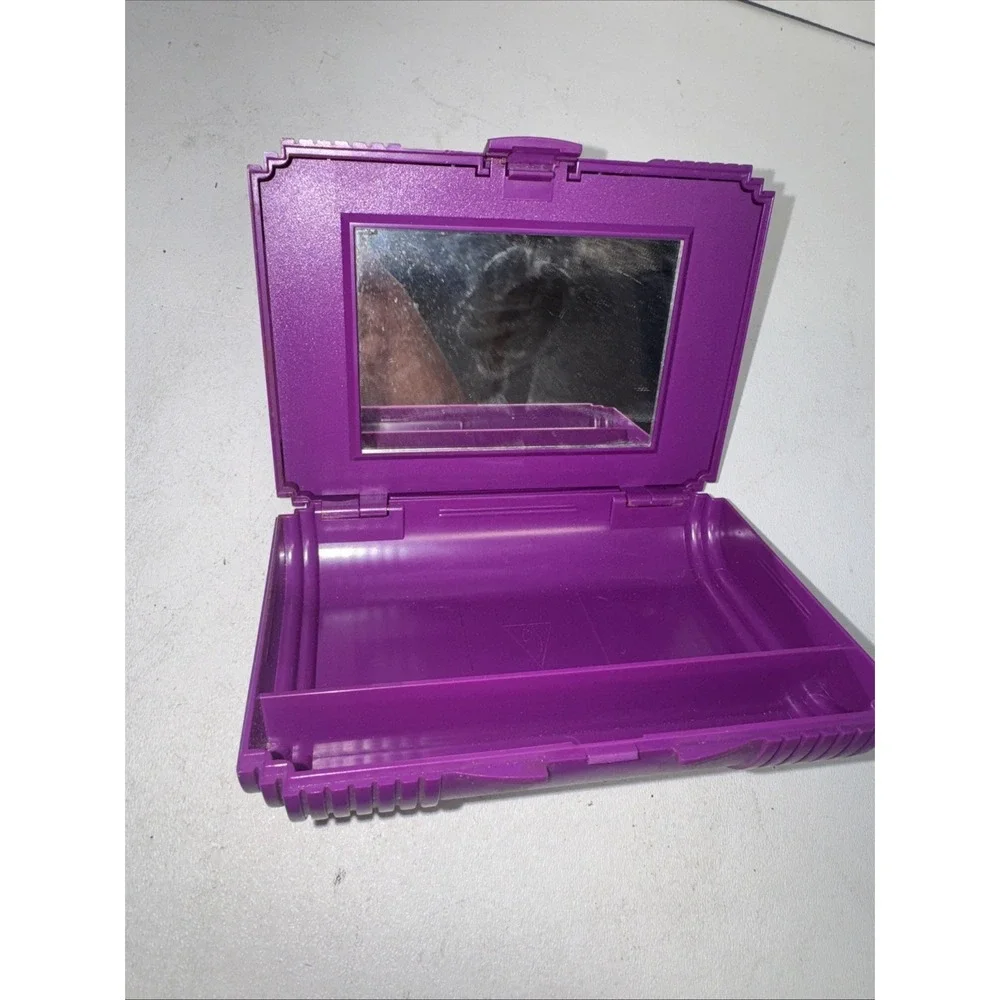 Sassaby Small Container With Mirror Make up Storage Travel Y2K 90s Vintage